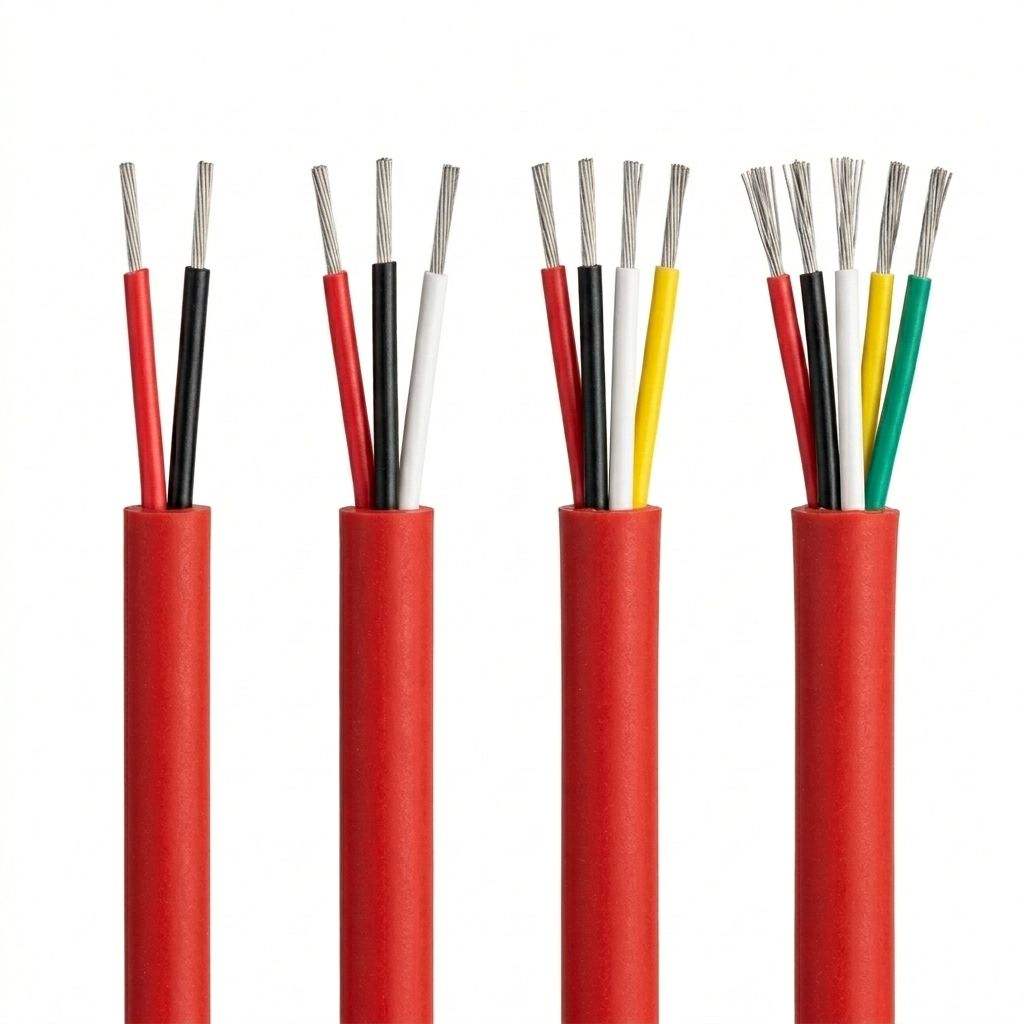 4-Core Silicone Multicore Cable — 0.5 mm², Cut to Length