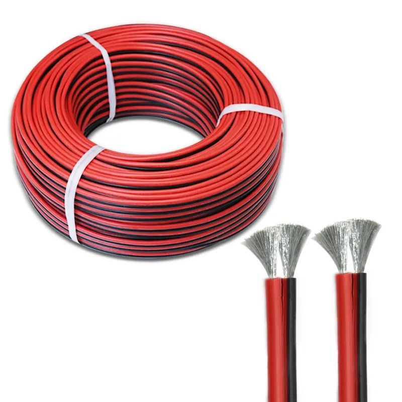 14 AWG Ultra-Flex Silicone Wire — Red / Black, Per Metre