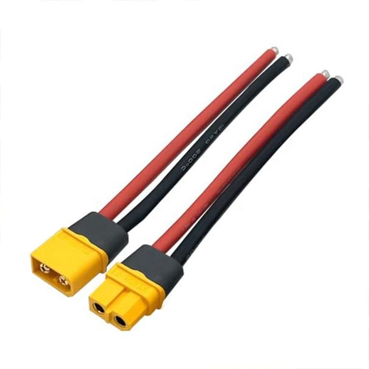XT60 Male/Female Lead with 12 AWG Silicone Wire — 100 mm