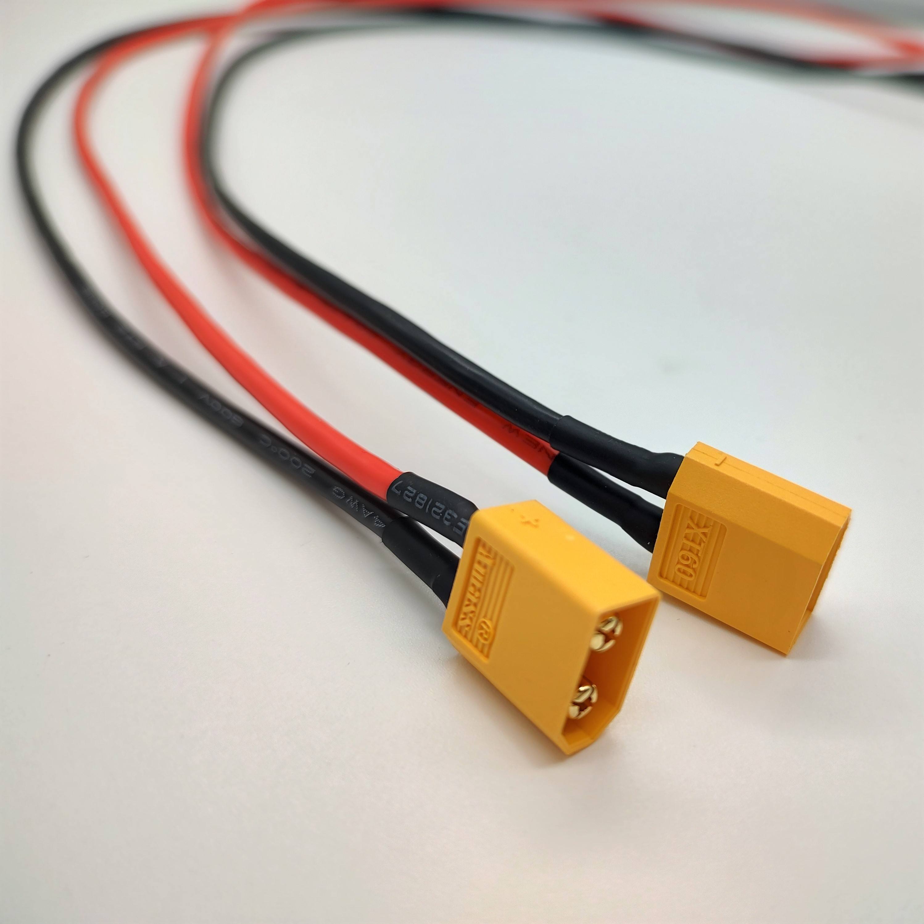 XT60 to XT90 Adapter Lead — 12 AWG Silicone, 100 mm
